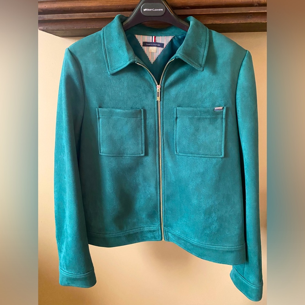 Tommy Hilfiger Faux Suede Jacket Ladies Sz 14